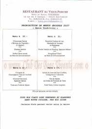 Elisabeth fischer est président de la société au vieux porche. Restaurant Restaurant Au Vieux Porche Carte Et Menus