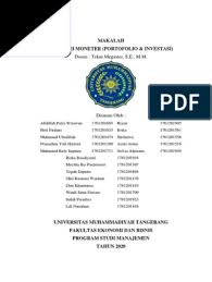 Portofolio investasi — seperti industri mana pun, berinvestasi memiliki bahasa sendiri. Makalah Ekonomi Moneter Portofolio Dan Investasi Pdf
