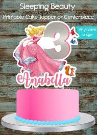 Printable Sleeping Beauty Cake Topper Sleeping Beauty Etsy In 2020 Beauty Cakes Sleeping Beauty Cake Printable Party Decorations