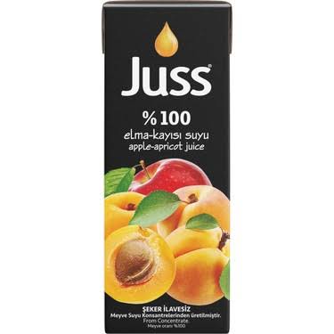 JUSS SLİM 200 ML %100 ELMA-KAYISI SUYU 27 ADET