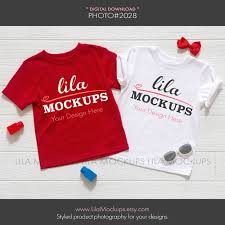 Red And White 2 Siblings Kids Tshirts Mockup Photo Two Granimals T Shirts Mock Up Photo Flatlay Photo Of Red And Whit Kids Shirts Shirt Mockup Tshirt Mockup