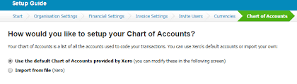 chart of accounts learning xero