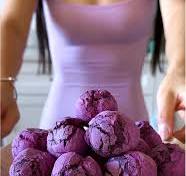Easy Purple Sweet Potato Mochi Bread Bites Recipe