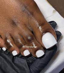 Theenailartiste On Instagram My Client Originally Had Rounded Toenails And She Wanted Me To Achieve That S Acrylic Toe Nails Acrylic Toes Toe Nails White