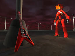 217 flcl imágenes de fondo y fondos de pantalla hd. Flcl Fooly Cooly Mecha Canti Guitars Street Lights Wallpaper 2400x1800 238275 Wallpaperup