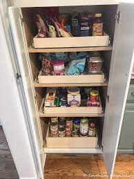 And while you still own the home, you get to enjoy the benefits of pullout shelves for kitchen cabinets. Installing Sliding Shelves In A Pantry Southern Hospitality