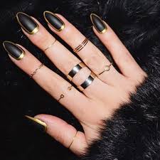 Share them with your friends now! Glamorous Black And Gold Nail Designs Be Modish