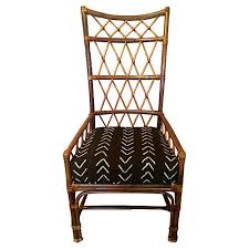 palacek rattan chair mudcloth seat upholstered furniture chair rattan chair