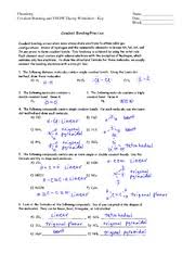 How is an ionic compound different from a molecular compound?. Covalent Bonding Worksheet Key Chemistry Covalent Bonding Worksheet Name Date 1 N2 7 Hcl 2 H2o 8 Ch3oh 3 Co2 9 H2s 4 Nh3 10 I2 5 Ch4 11 Chcl3 6 So3 Course Hero