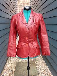 1970s Red Leather Jacket Vintage Leather Jacket Vintage Leather Blazer Red Leather Jacket Vintage Leather Jacket Red Leather Jacket Christmas Jacket
