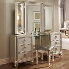 Buy products such as boahaus aphrodite dressing table, white, standing mirror, 03 drawers at walmart and save. Samuel Lawrence South Beach Vanity Dresser Tri View Mirror Combo W Stool Morris Home Vanities Vanity Sets