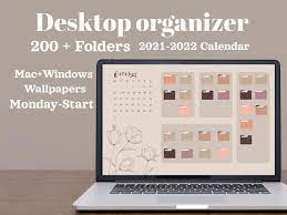 Desktop Wallpaper Organizer 2021 2022 Minimalist Boho Brown Flower Design Macbook Windows Wallpaper Organizer In 2021 Desktop Wallpaper Organizer Desktop Organization Unique Wallpaper