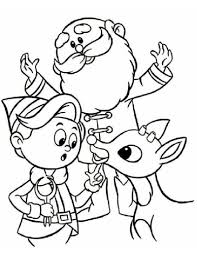 Santa S Helpers Coloring Pages Rudolph Santa Claus And Hermey The Elf Rudolph Coloring Pages Santa Coloring Pages Christmas Coloring Sheets