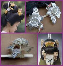Vintage Japanese Geisha Wedding Bridal Hair By Elrondsemporium Hair Accessories Jewelry Bridal Hair Accessories Hair Ornaments