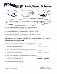 Rock Paper Scissors Probability Probability Math Probability Worksheets Math School