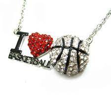 I Love Basketball Necklace Basketball Necklace Love And Basketball I Love Basketball