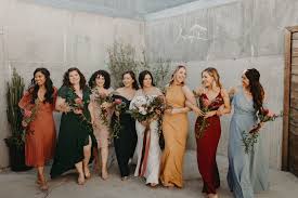 Bold Bridesmaids Dresses At City Libre Los Angeles Wedding Bridesmaid Fall Wedding Dresses Bridesmaid Dresses