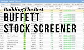 4 Easy Steps To Build The Best Buffett Stock Screener Stockportfolio Build A Great Buffett Stock Portfolio We Show Y In 2020 Stock Screener Stock Portfolio Investing