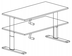 55 € 30+ vor tagen. Schreibtisch Hohenverstellbar Mit Kurbel Rechteckform Arbeitshohe 720 1190 Mm Gestell C Fuss Silber Schreibtische Hohenverstellbar Ihr Erfahrener Spezialist