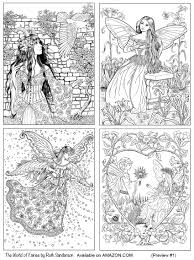 Four Images From The World Of Fairies Coloring Book For Adults By Ruth Sanderson Fairy Coloring Book Fairy Coloring Fairy Coloring Pages