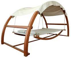 Plus, they look super cool! Outdoor Garden Patio Bed Double Hammock Swing 2 Person Canopy Wooden Stand Yard Canopy Swing Bed Swing Patio Swing