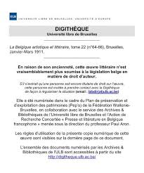 Tome 22 N 64 66 De L Universite Libre De Bruxelles
