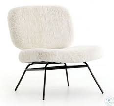 Punctuate any seating arrangement with a stylish living room chair. Irondale Ivory Angora Caleb Accent Chair Luxury Office Chairs Luxury Chairs Leather Chair With Ottoman