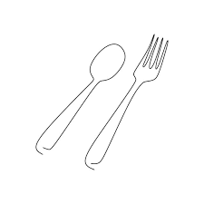 One Line Drawing Of Fork And Spoon With A Very Simple Line Vector And Png Spoon Drawing Line Drawing Restaurant Icon