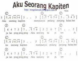 Aku Seorang Kapiten | Lagu, Not musik, Pianika