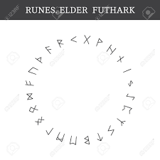Set Of Ancient Old Norse Runes Elder Futhark Vector 24 Germanic