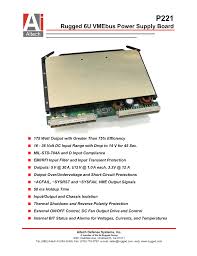 Lm2596 cc/cv step down converter. P221 Rugged 6u Vmebus Power Supply Board Manualzz