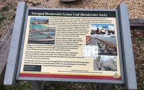 Tetrapod Breakwater Armor Unit (Breakwater Jack) Historical Marker