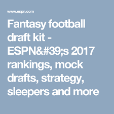2017 Fantasy Football Draft Kit Rankings Strategy Sleepers And More Football Draft Fantasy Football Football