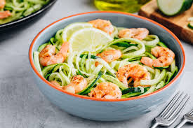 Of shredded part skim mozzarella. Low Carb Zucchini Pasta With Lemon Garlic Shrimp