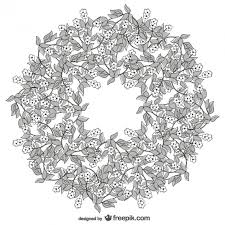 450 x 450 jpg pixel. Bloemenkrans Tekening Vector Gratis Vector