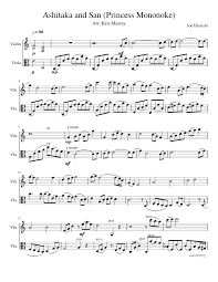 Joe Hisaishi Merry Go Round Of Life Piano Sheet Music Ashitaka And San Violin Viola Duet Princess Mononoke Viola Music Violin Sheet Music Violin