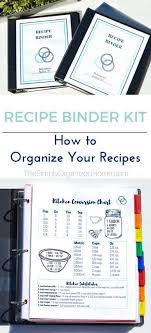 How To Organize Your Recipes With A Recipe Binder The Simply Organized Home Recipe Binder Kit Recipe Book Diy Recipe Organization Binder