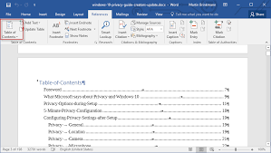 How To Add A Table Of Contents To A Word 2016 Document Ghacks Tech News