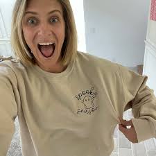 Spooky Season Crewneck EMBROIDERED, Halloween Sweatshirt, Ghost