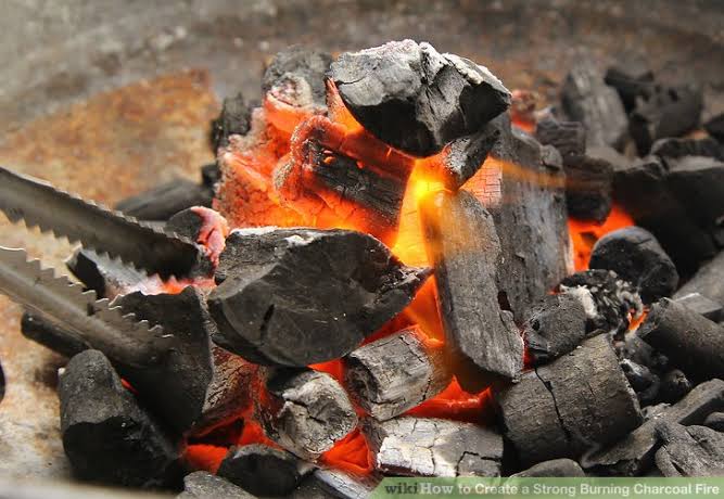 Image result for charcoal fire"