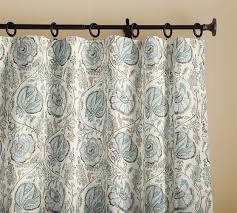 Pottery barn emery linen/cotton grommet curtain curtain, 50w x 108l, white. Haylie Print Linen Cotton Rod Pocket Curtain Pottery Barn