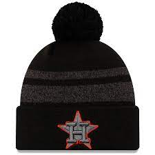 Mens astros hats, houston astros mens hat. Houston Astros New Era Dispatch Cuffed Knit Hat With Pom Black