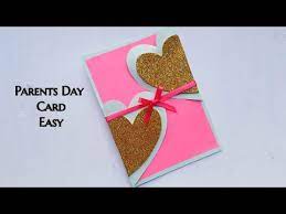 Make a dotted outline of the card as shown in the picture. Parent S Day Card Making Handmade Easy And Beautiful Card For Parent S Day Parent S Day Gifts Youtube