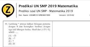 Sebelumnya kami telah membagikan beberapa paket soal yang merupakan naskah asli soal ujian nasional baik unbk maupun unkp matematika smp tahun 2019 bahkan untuk soal unbk/unkp smp 2019 semua pelajaran sudah kami unggah juga di blog ini dengan format pdf. Latihan Soal Un Unbk Unkp Matematika Smp 2020 Prediksi Soal Un Matematika Smp Tahun 2020