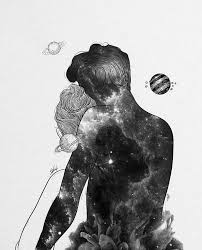 I Will Always Find My Way Back To You Art Galaxy Love Black White Stars Space Universe Artwor Illustration Art Drawing Romantic Art Line Art Drawings