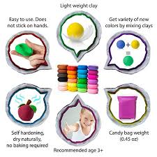 The heat and moisture from your hands should soften it. Artsity Air Dry Clay 24 Color Modeling Set With 3 Sculpting Tools Magic Foam Clay For Kids And Adults Gift For Boys And Girls Pricepulse
