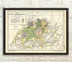 Choose from thousands of designs or create your own browse thousands of art pieces in categories from fine art to pop culture or create your own. Old Map Of Swiss Confederation Vintage Travel Poster Swiss Travel Wall Art Basel Poster Switzerland Print Travel Decor Gift Idea