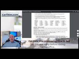 The vehicle is 10 years old or newer and subject to odometer disclosure, you must get a replacement title before you can transfer the title. How Long Does It Take To Get A Car Title From The Dmv Youtube
