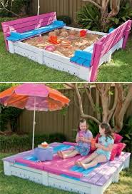 Diy Sandpit Seat Play Houses Diy Summer Fun Backyard For Kids