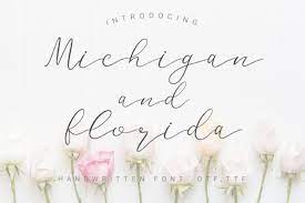 Michigan And Florida Font By Artdee2554 Creative Fabrica